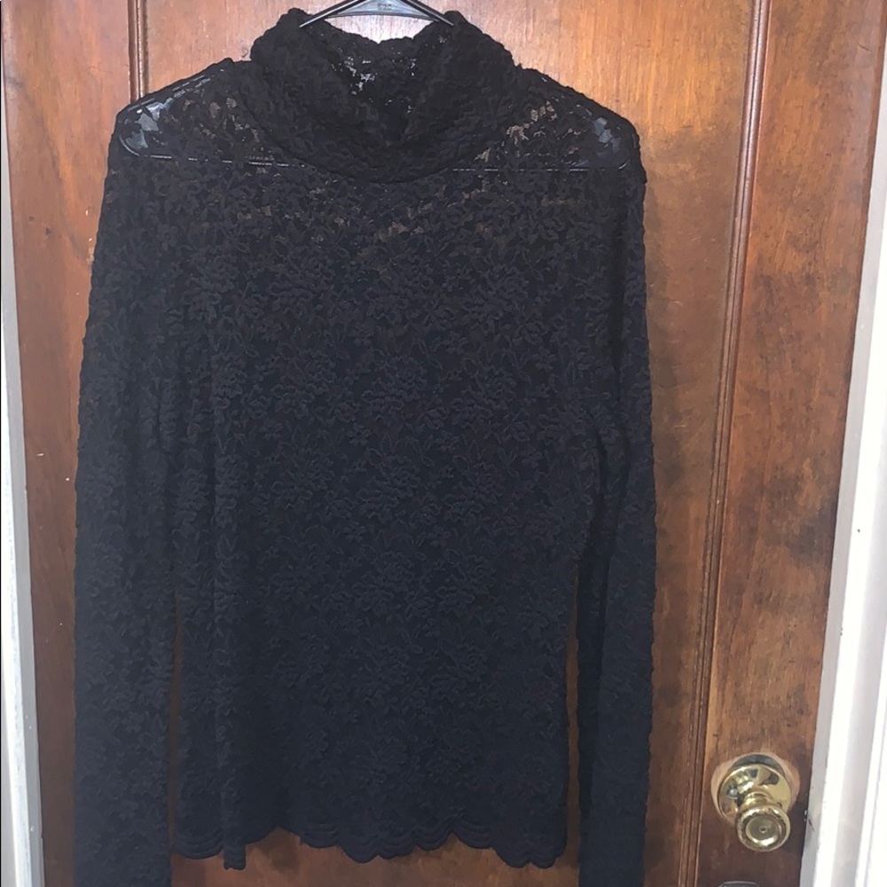 Sheer turtle neck